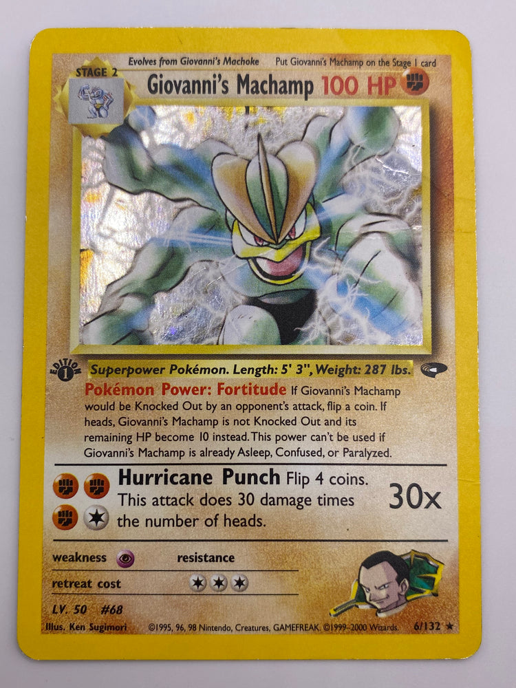 Giovanni's Machamp Holo 1st Edition Gym Challenge HP