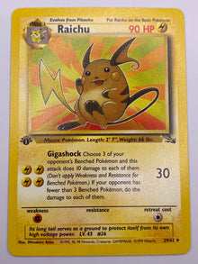 Raichu Fossil 1st Edition NM