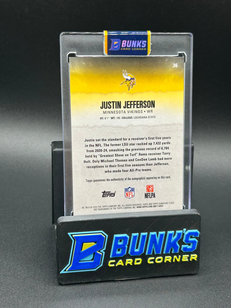 2025 Justin Jefferson Topps Purple Auto 27/100