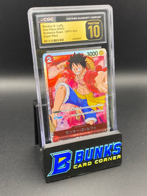 Monkey D. Luffy Super Rare OP01-024 CGC PRISTINE 10