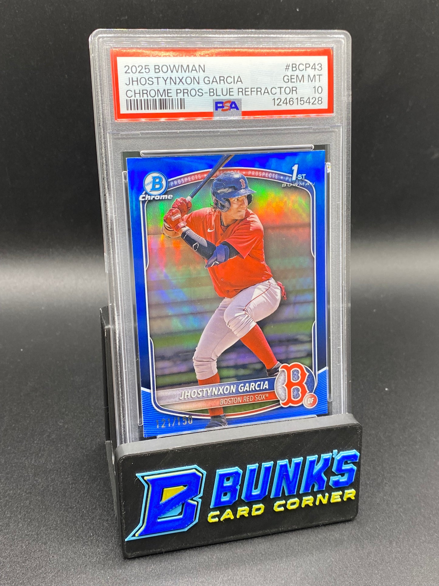 2025 Jhostynxon Garcia Chrome Pros Blue Ref. 121/150 PSA 10