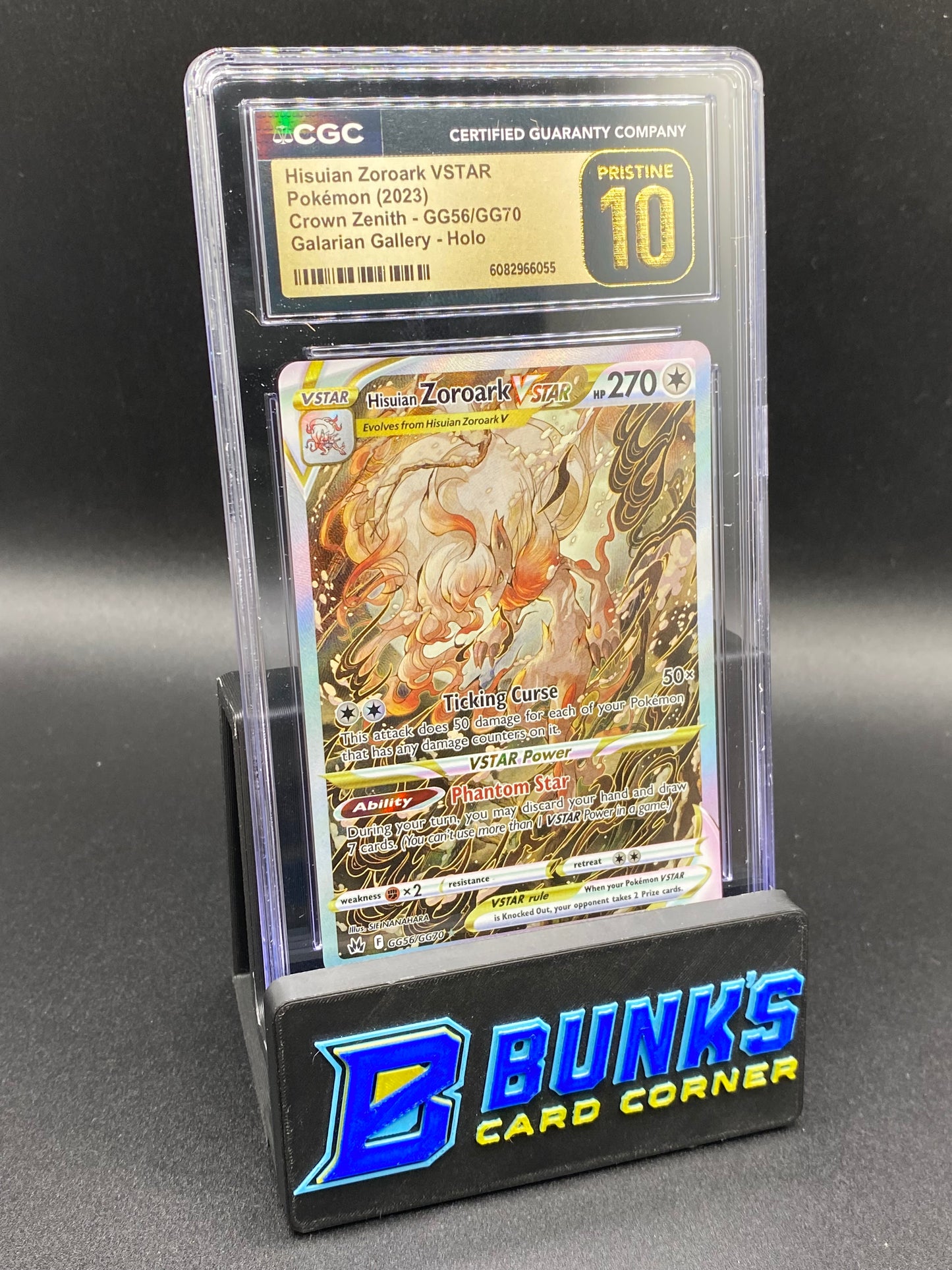 Hisuian Zoroark Vstar Galarian Gallery Crown Zenith CGC PRISTINE 10