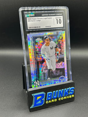 2025 Aaron Judge Topps Chrome LogoFractor CGC 10