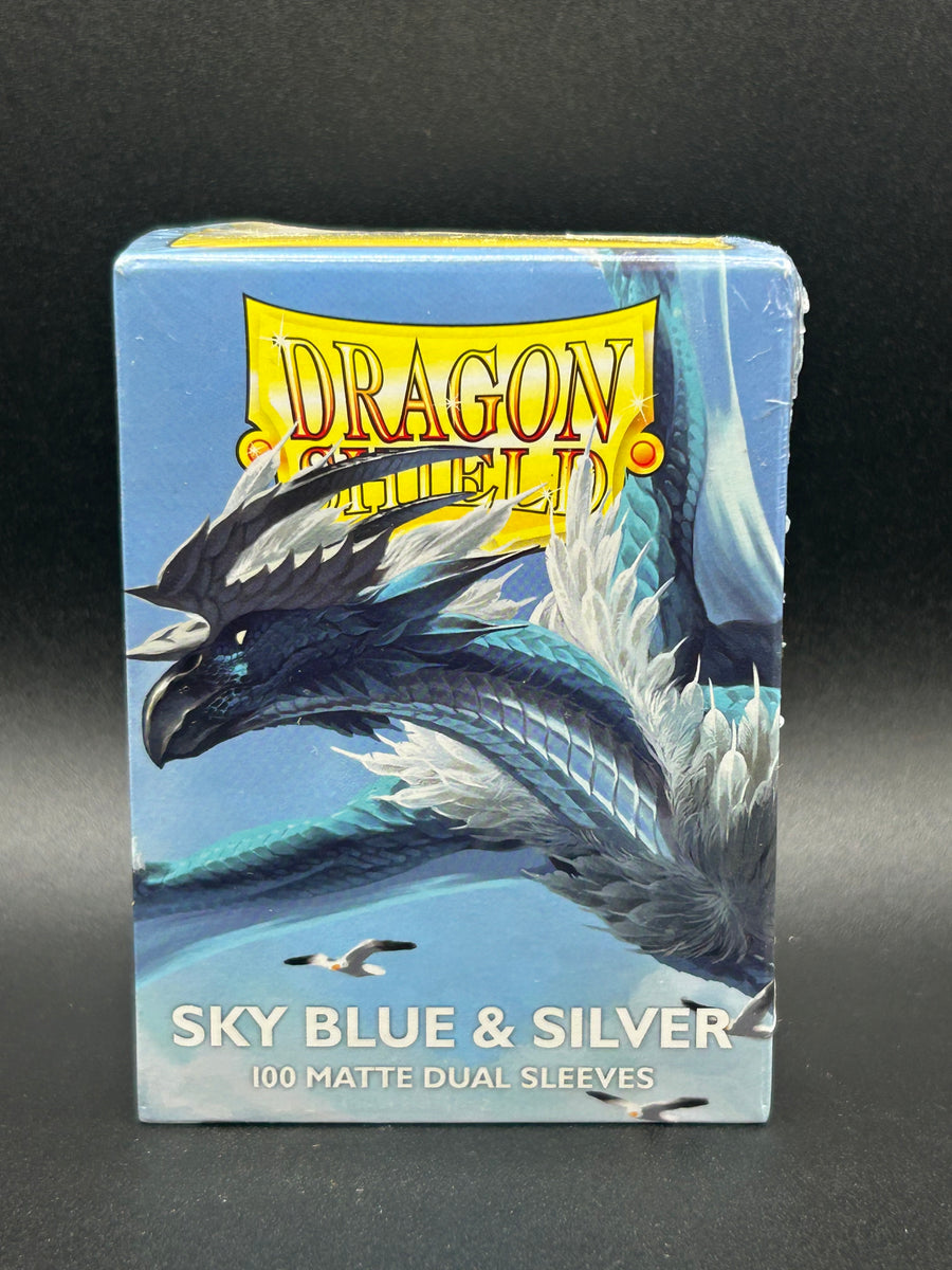 Dragon Shield Sky Blue & Silver 100 Matte Dual Sleeves