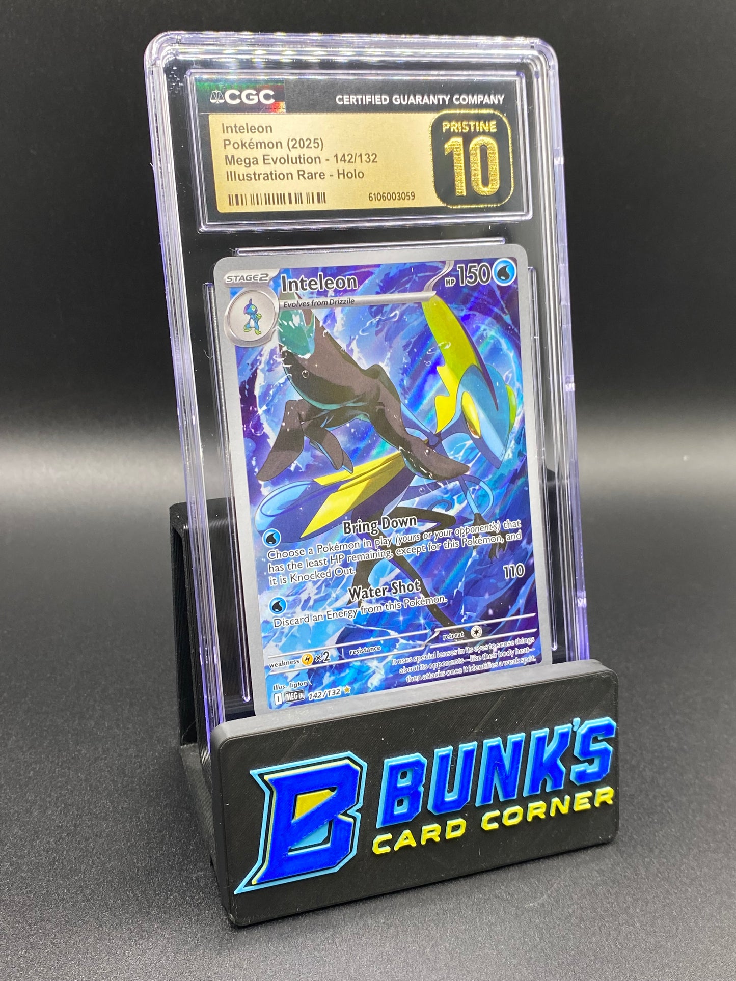 Inteleon Illustration Rare Mega Evolution CGC PRISTINE 10