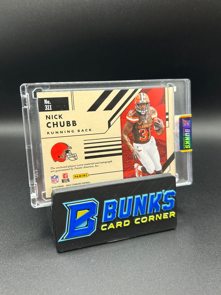 2018 Nick Chubb Panini Player Worn RPA Rc Auto 8/49