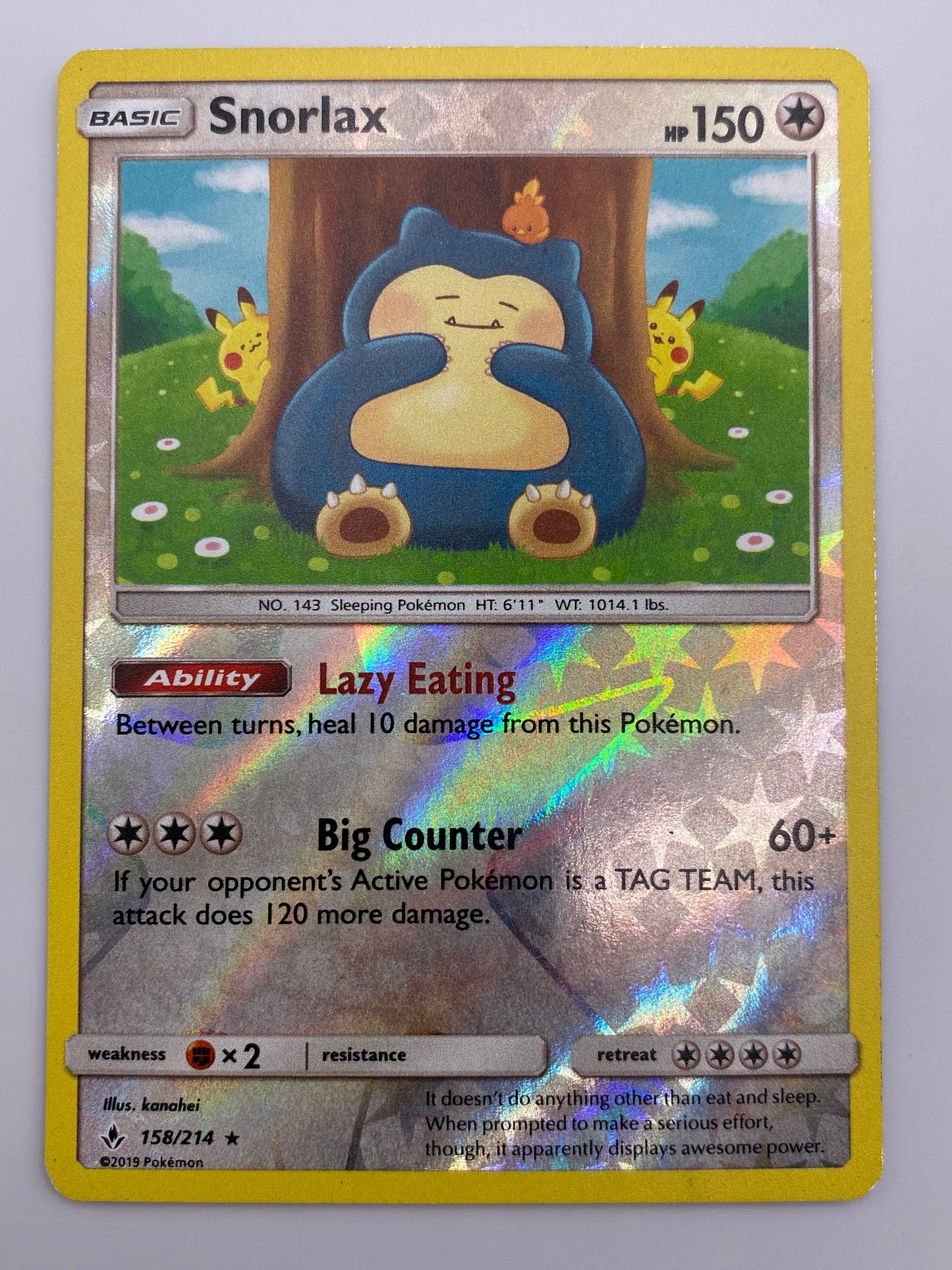 Snorlax Reverse Holo Unbroken Bonds LP