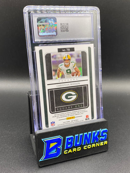 2022 Christian Watson Square One Auto 4 patch CGC 9/10 66/99