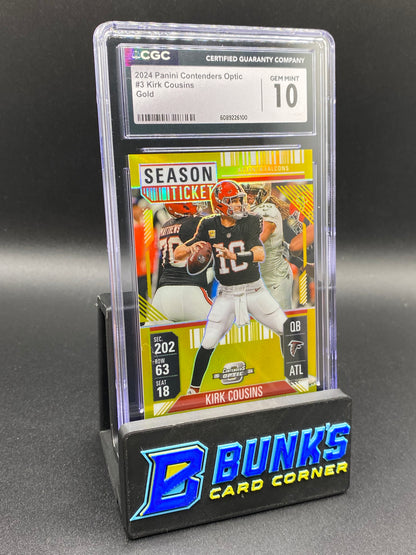 2024 Kirk Cousins Gold CGC 10 9/10