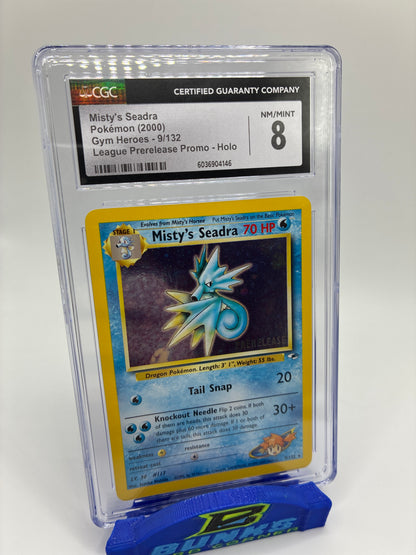 CGC 8 Misty’s Seadra PRERELEASE Promo Gym Heroes