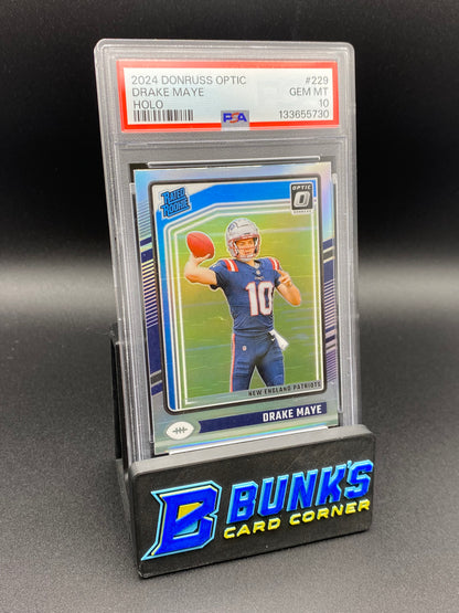2024 Drake Maye Holo Rc PSA 10
