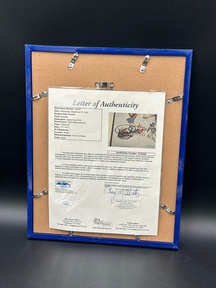 Kirby Puckett Frame Auto Certified