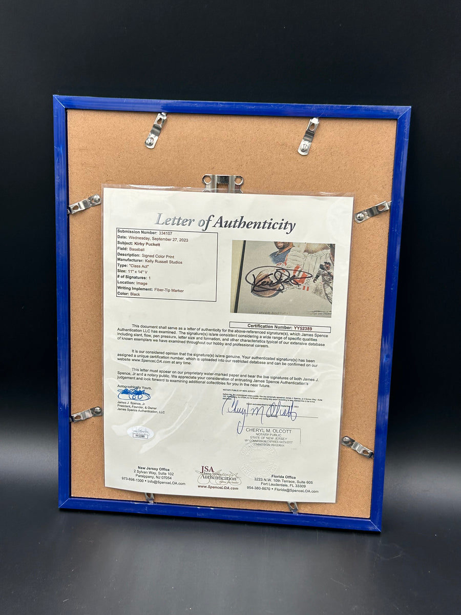 Kirby Puckett Frame Auto Certified