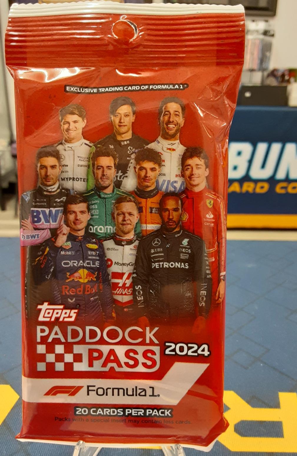 2024 Topps Formula 1 Paddock Pass 20 Card Pack – Bunk's Card Corner