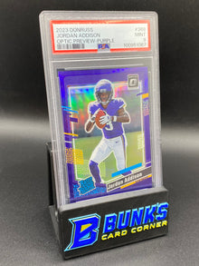 2023 Jordan Addison Optic Preview Purple PSA 9