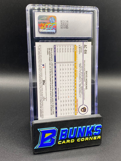 2024 Rhys Hoskins Aqua Wave Ref Auto 65/199 CGC Authentic Auto 10