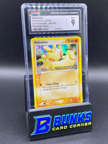 Makuhita Reverse Holo Ex Emerald CGC 9