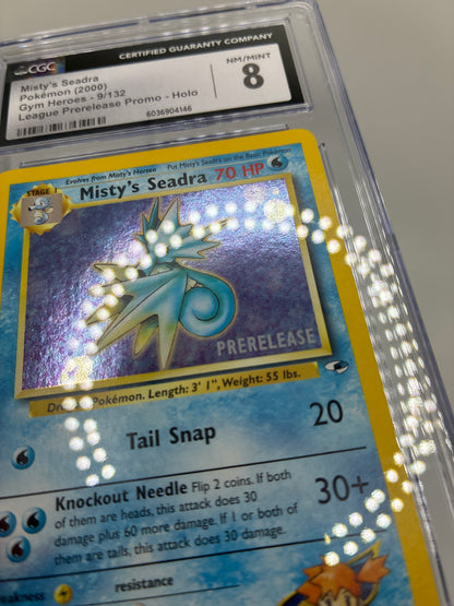 CGC 8 Misty’s Seadra PRERELEASE Promo Gym Heroes