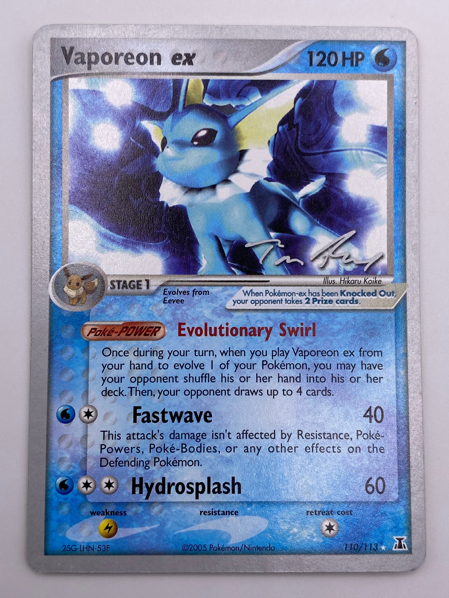 Vaporeon Ex World Championship 2007 LP