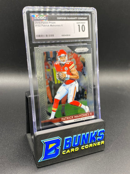 2018 Patrick Mahomes II Prizm CGC 10