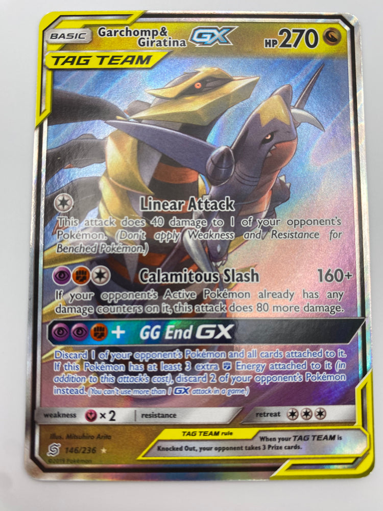 Garchomp & Giratina Gx Tag Team Unified Minds NM