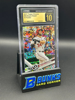 2017 Bryce Harper Topps Chrome X-Fractor CGC Pristine 10