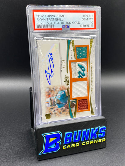 2012 Ryan Tannehill Level V Auto Relics Gold PSA 10 21/25