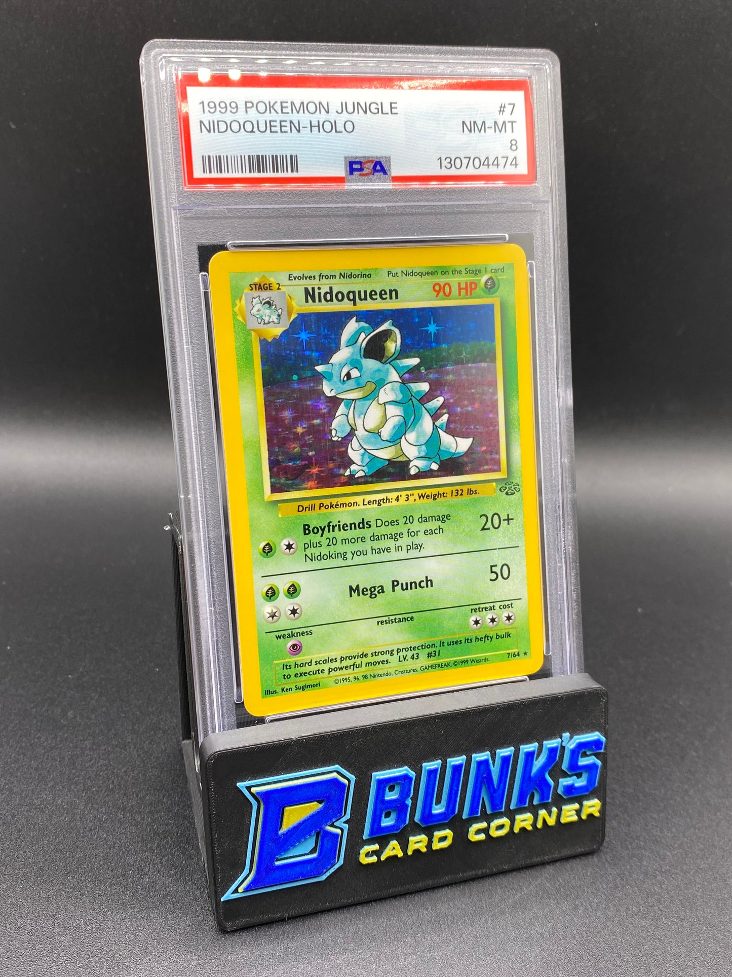 Nidoqueen Holo Jungle PSA 8
