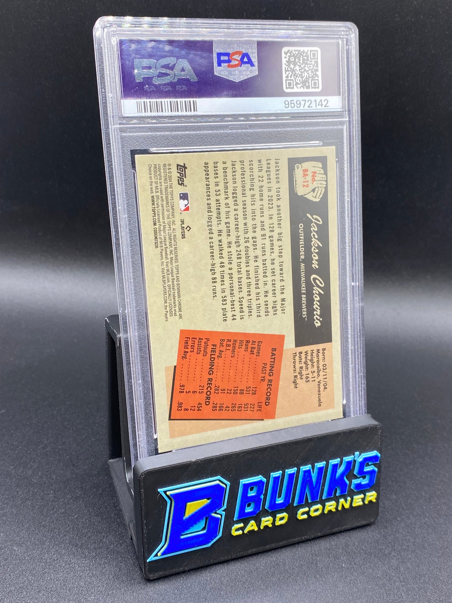 2024 Jackson Chourio Anime PSA 9