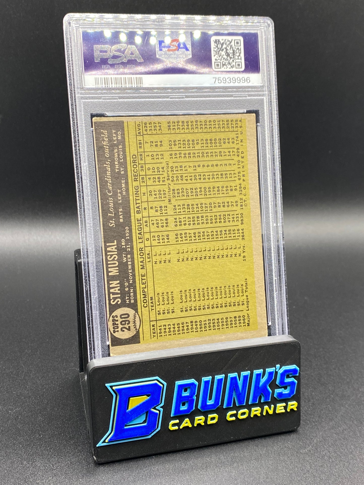 1961 Stan Musial PSA 4 HOF