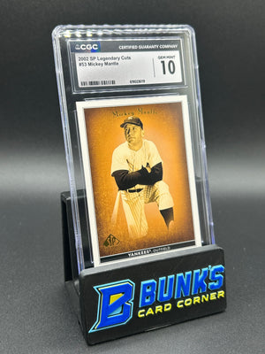 2002 Mickey Mantle SP Legendary Cuts CGC 10