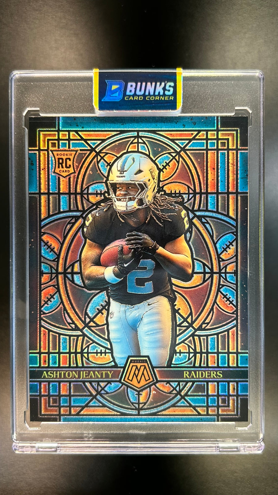 2025 Ashton Jeanty Panini Mosaic Stained Glass Case Hit Rc