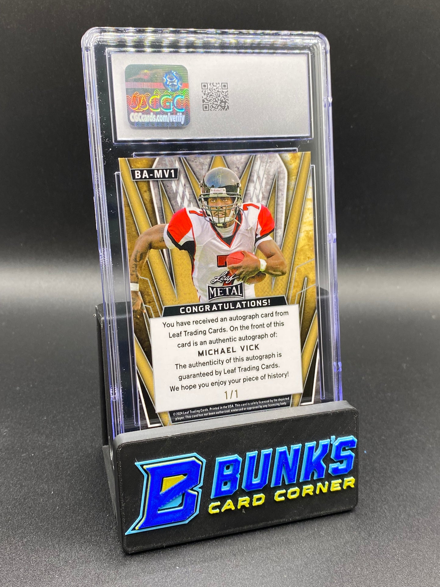 2024 Michael Vick Auto Prismatic Galaxy CGC 9/10 1/1