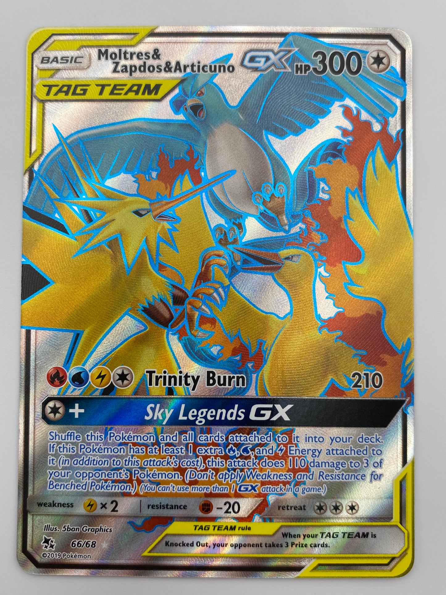 Moltres & Zapdos & Articuno Gx Tag Team Hidden Fates NM