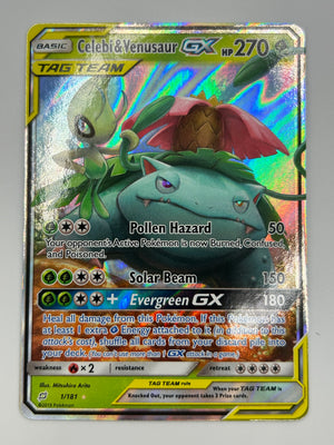 Celebi & Venusaur Gx Tag Team Team Up NM