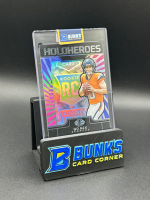 2024 Bo Nix Panini Holo Heroes Case Hit Rc