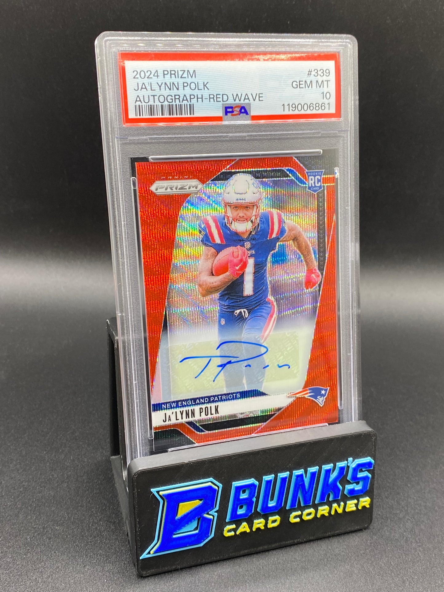 2024 Ja'Lynn Polk Auto Red Wave 114/149 PSA 10