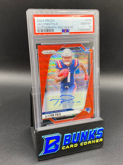 2024 Ja'Lynn Polk Auto Red Wave 114/149 PSA 10