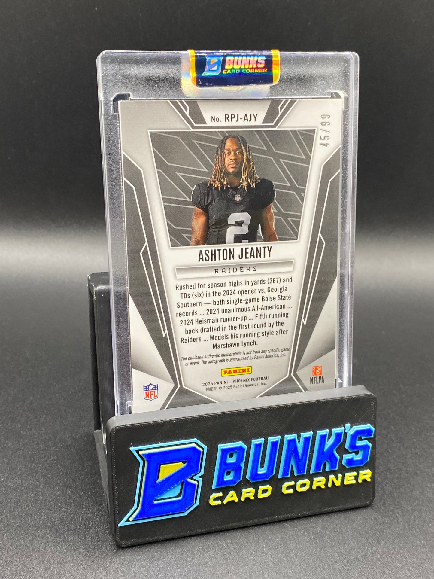 2025 Ashton Jeanty 45/99 Rookie Phenom Auto Rc