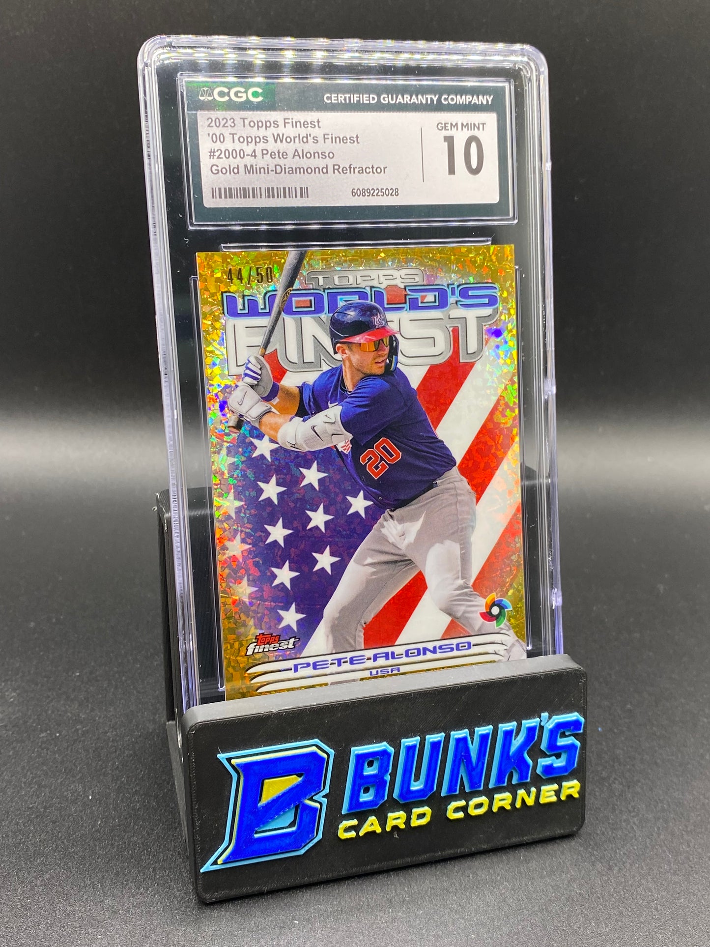 2023 Pete Alonso Gold Mini-Diamond Ref. CGC 10 44/50
