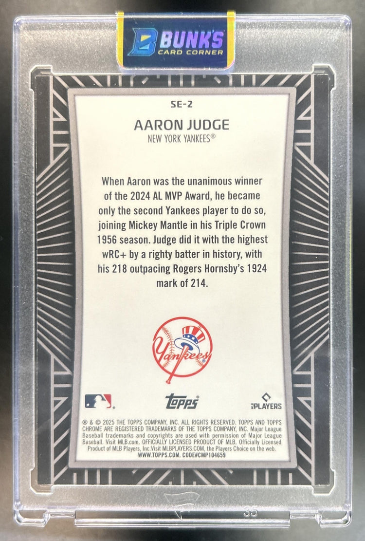 Aaron Judge 2025 Topps Chrome #SE-2 Shadow Etch Yankees