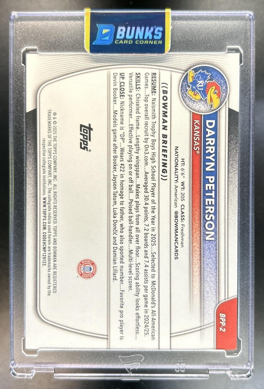 Darryn Peterson back image