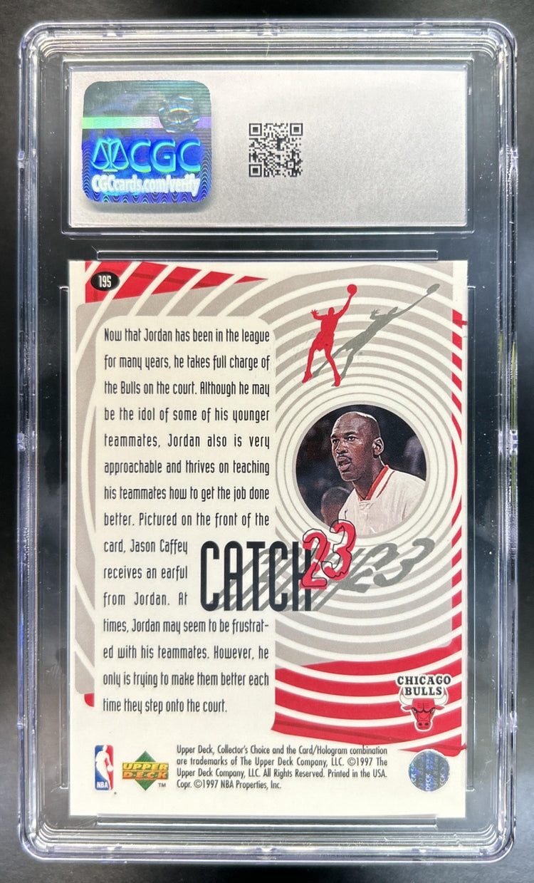 Michael Jordan 1997-98 Upper Deck Collector's Choice #195 Bulls CGC 10