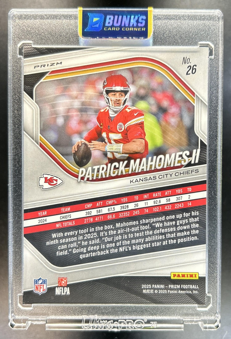 Patrick Mahomes II 2025 Panini Prizm #26 White Disco Chiefs