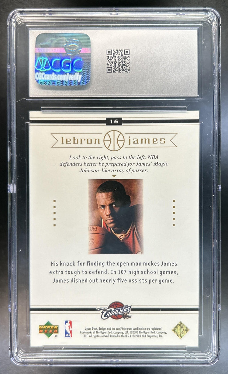 LeBron James 2003-04 Upper Deck Box Set #16 RC Cavaliers CGC 10