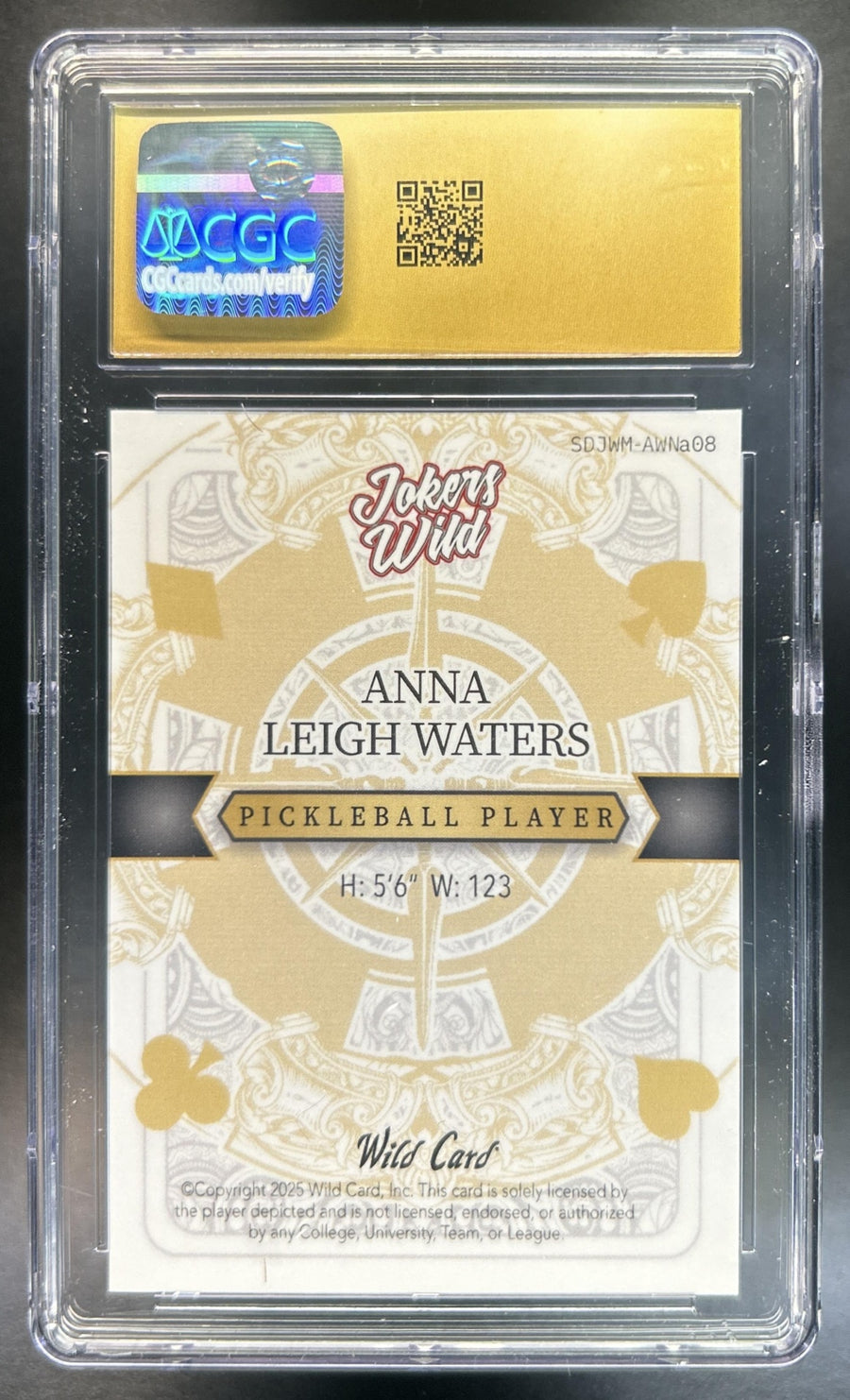 Anna Leigh Water 2025 Wild Card Jokers Wild Mojo 1/1 CGC Pristine 10