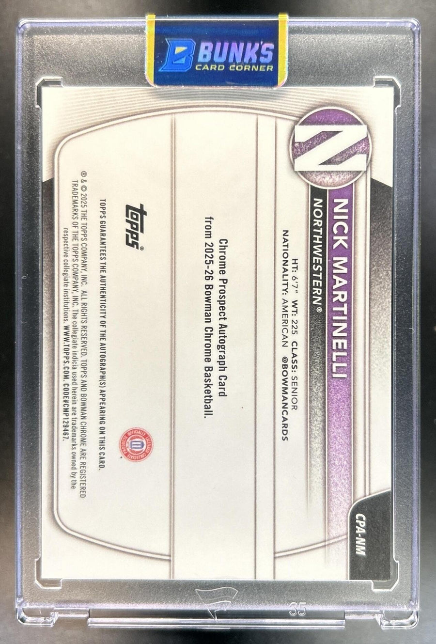 Nick Martinelli back image