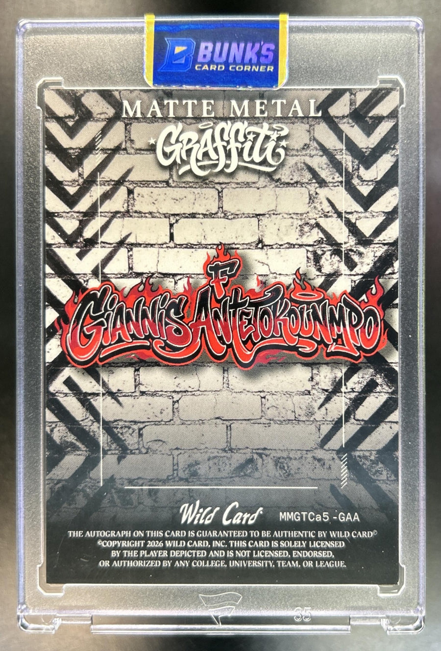Giannis Antetokounmpo 2026 Matte Metal Graffiti 1/1 Auto
