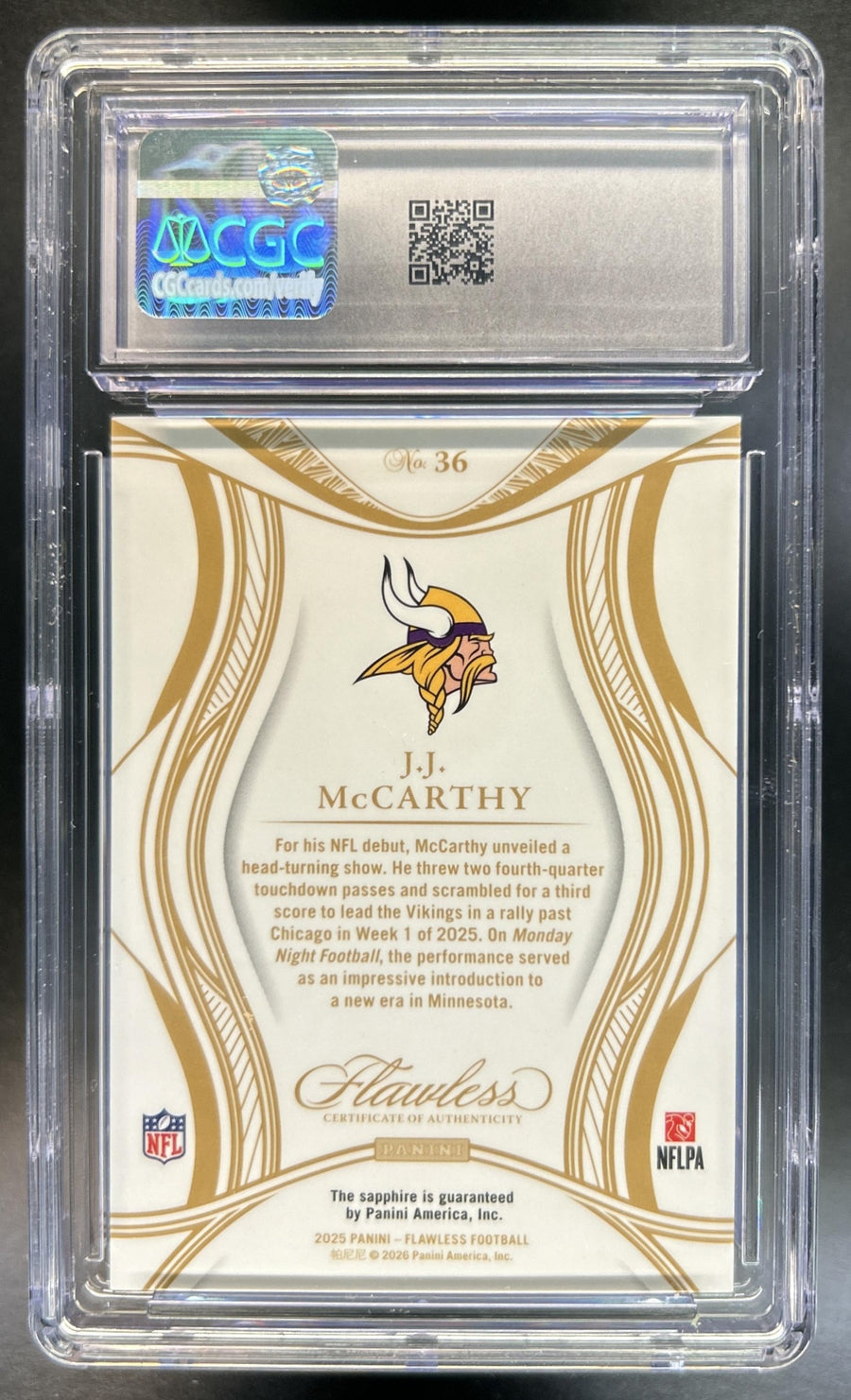 J.J. McCarthy back image