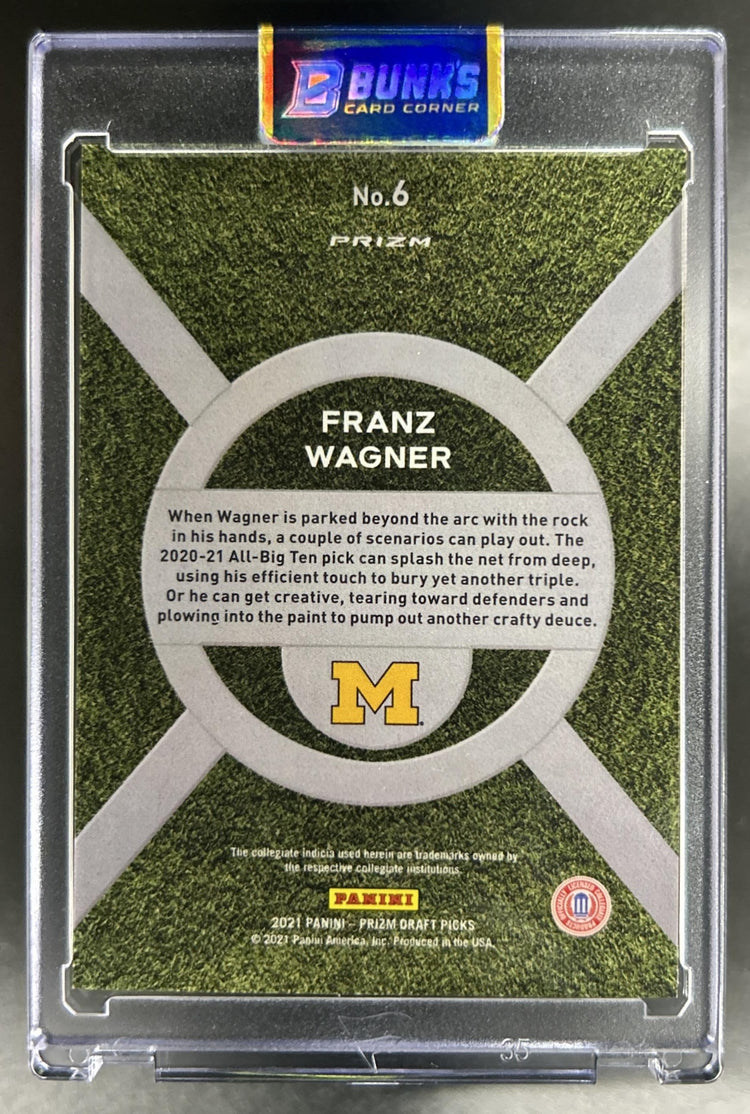 Franz Wagner 2021-22 Panini Prizm Draft Picks #6 On Campus RC Wolverines